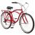 Schwinn Sanctuary 7 Comfort Cruiser Bike, Featuring Retro-Styled 18-Inch/Medium Steel Step-Over Frame and 7-Speed Drivetrain with Front and Rear Fenders, Rear Rack, and 26-Inch Wheels, Red